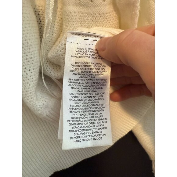 Lauren Ralph Lauren Women's Knitted Cardigan Sweater Large Fringe Long Sleeves - Picture 5 of 9